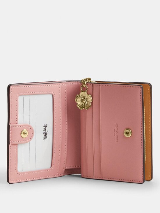 Snap Wallet In Signature Canvas With Charm Powder Pink - Picture 2 of 2